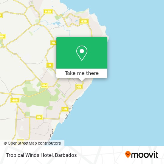 Tropical Winds Hotel map