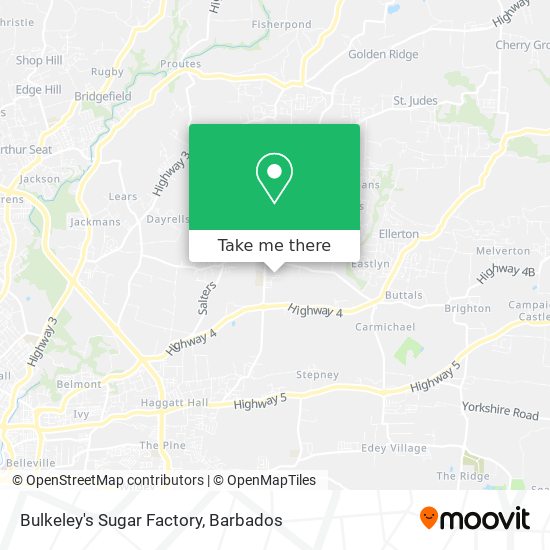 Bulkeley's Sugar Factory map
