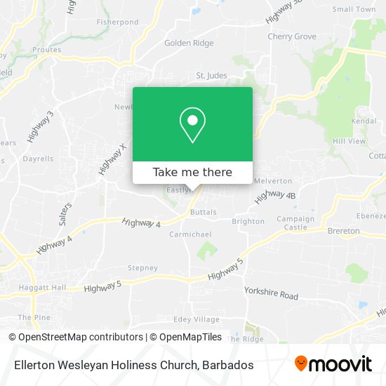 Ellerton Wesleyan Holiness Church map