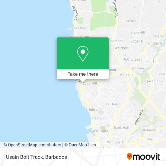 Usain Bolt Track map