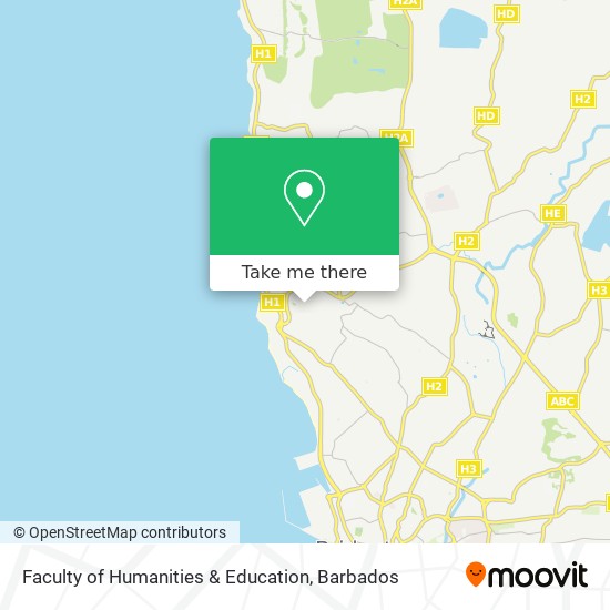 Faculty of Humanities & Education map