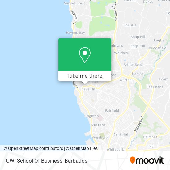 UWI School Of Business map