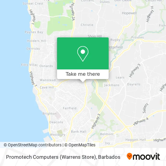 Promotech Computers (Warrens Store) map