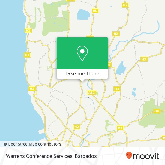 Warrens Conference Services map