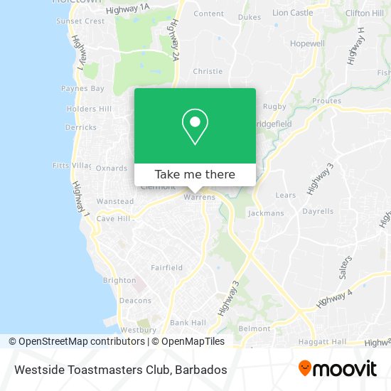 Westside Toastmasters Club map