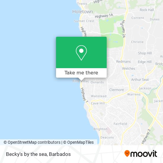 Becky's by the sea map