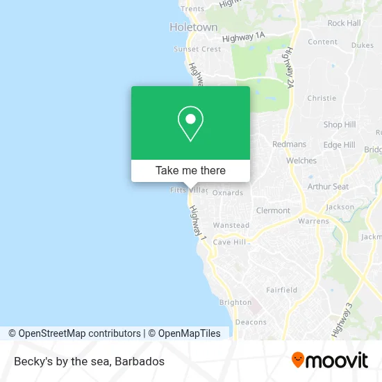 Becky's by the sea map
