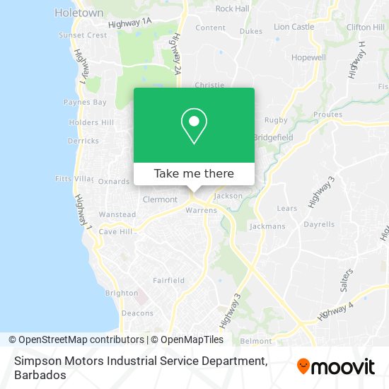 Simpson Motors Industrial Service Department map