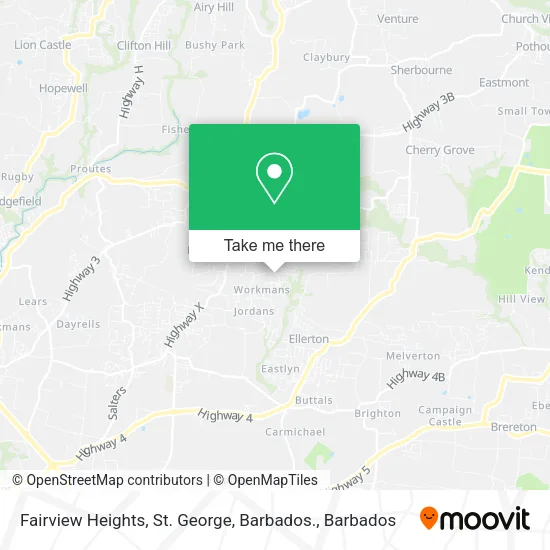 Fairview Heights, St. George, Barbados. map