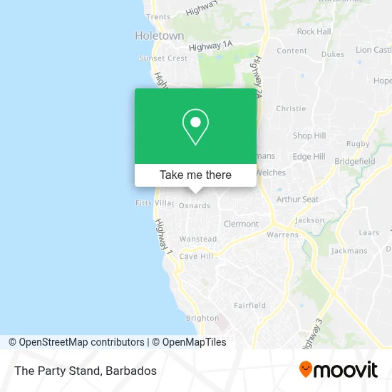The Party Stand map