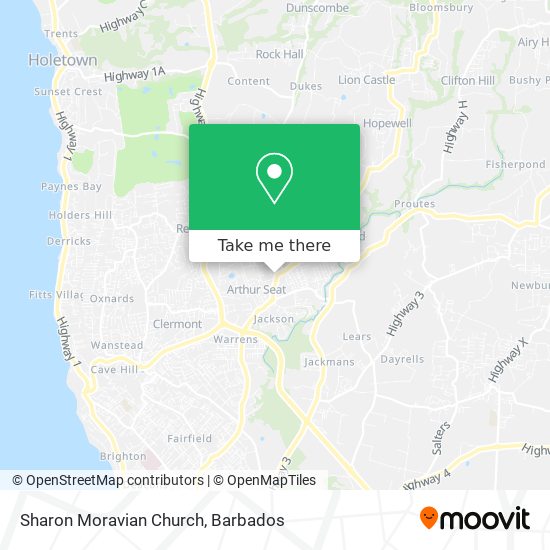 Sharon Moravian Church map