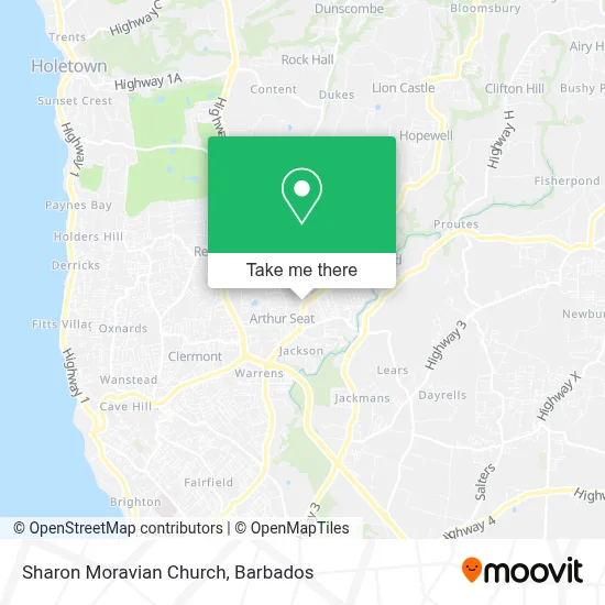 Sharon Moravian Church map
