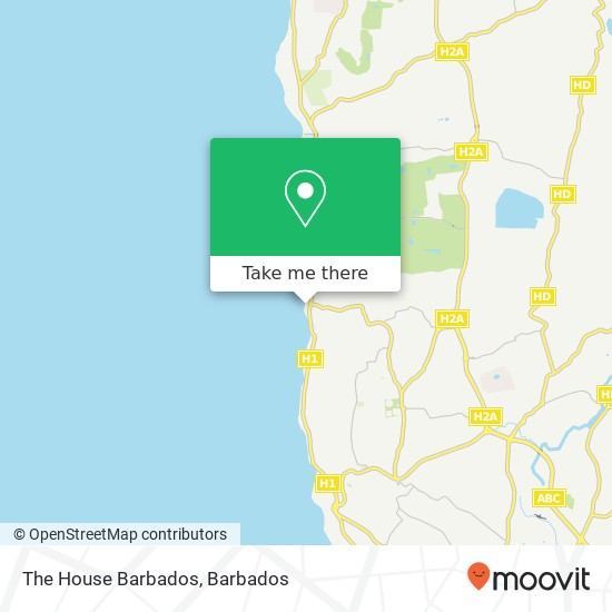 The House Barbados map