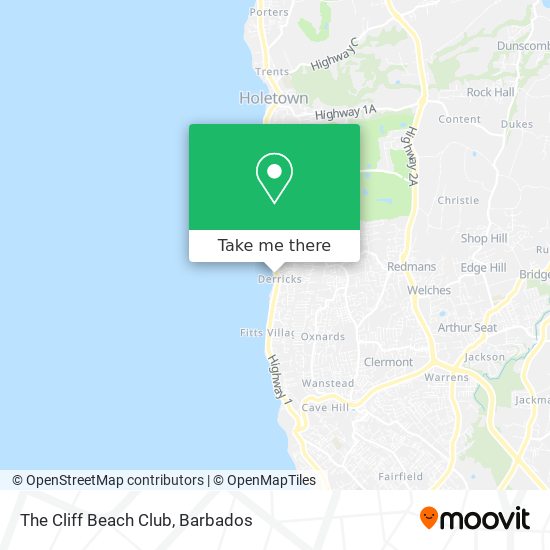 The Cliff Beach Club map