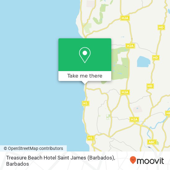 Treasure Beach Hotel Saint James (Barbados) map