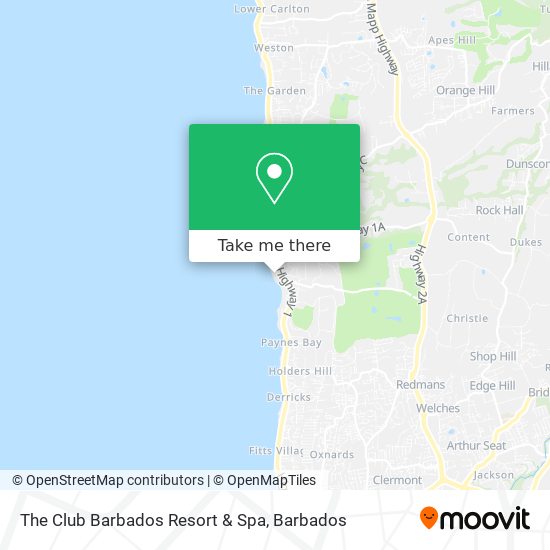 The Club Barbados Resort & Spa map