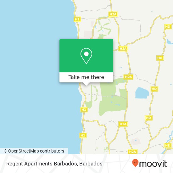 Regent Apartments Barbados map