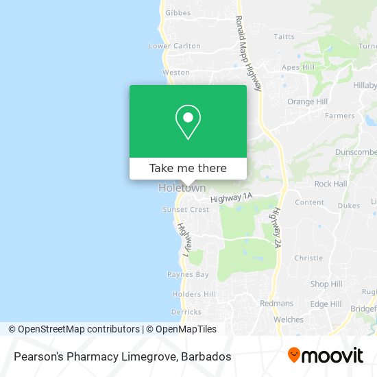 Pearson's Pharmacy Limegrove map