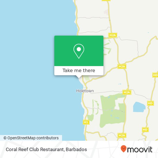 Coral Reef Club Restaurant map