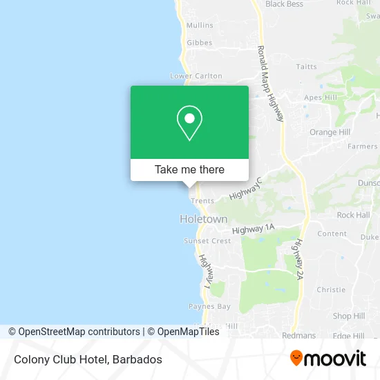 Colony Club Hotel map