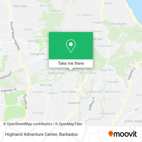 Highland Adventure Center map