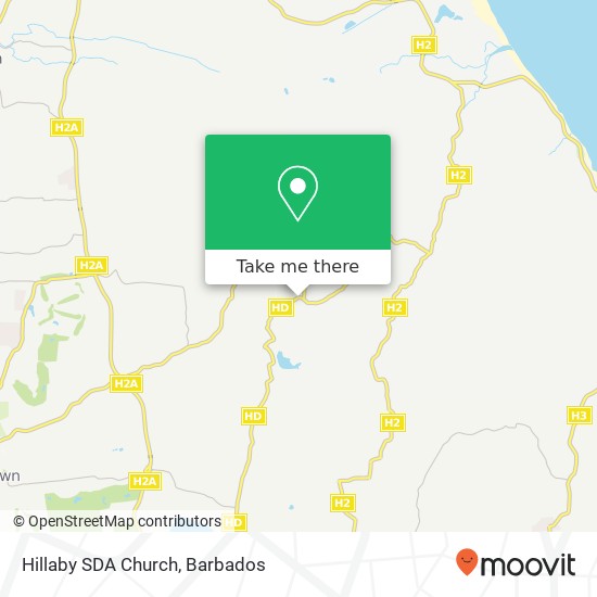 Hillaby SDA Church map