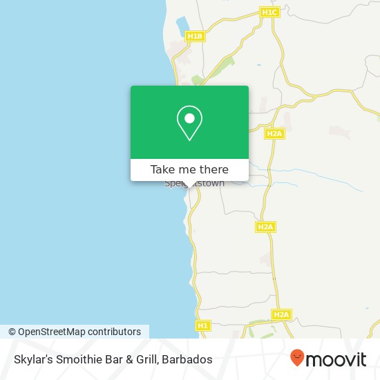 Skylar's Smoithie Bar & Grill map