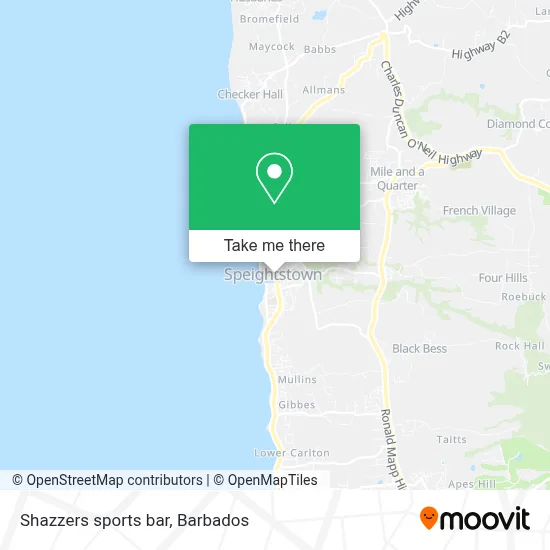Shazzers sports bar map