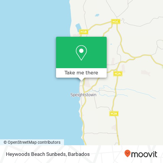 Heywoods Beach Sunbeds map
