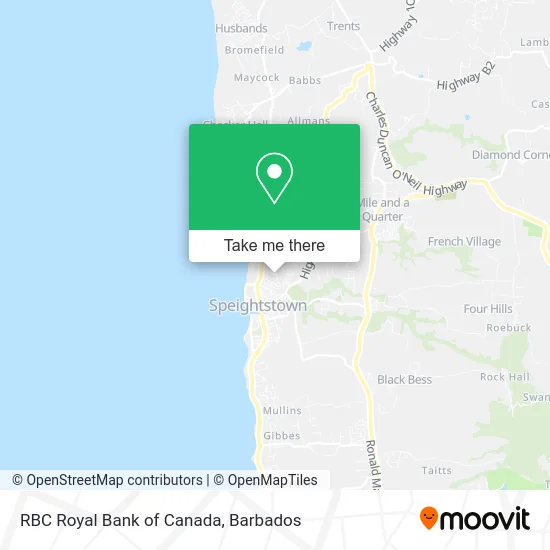 RBC Royal Bank of Canada map