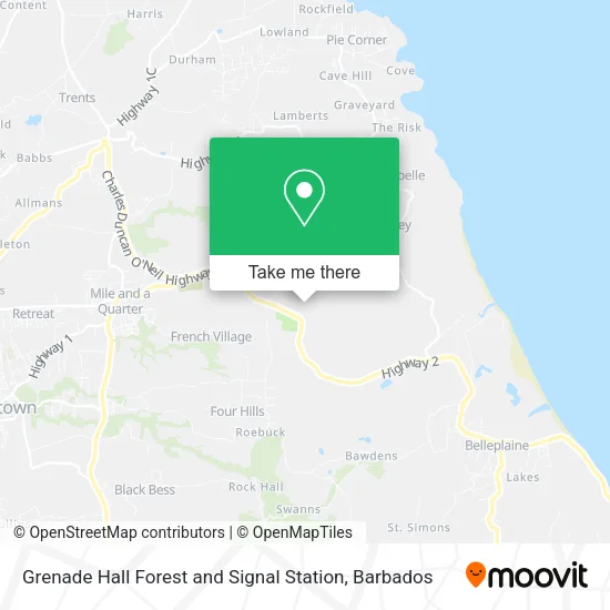 Grenade Hall Forest and Signal Station map