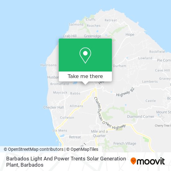 Barbados Light And Power Trents Solar Generation Plant map
