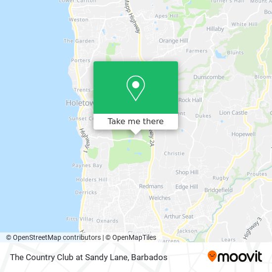 The Country Club at Sandy Lane map