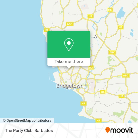 The Party Club map