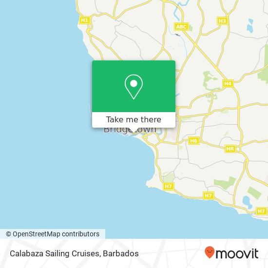 Calabaza Sailing Cruises map