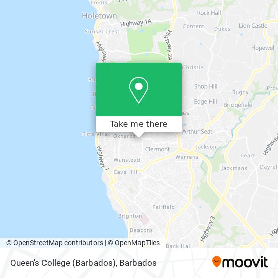 Queen's College (Barbados) map