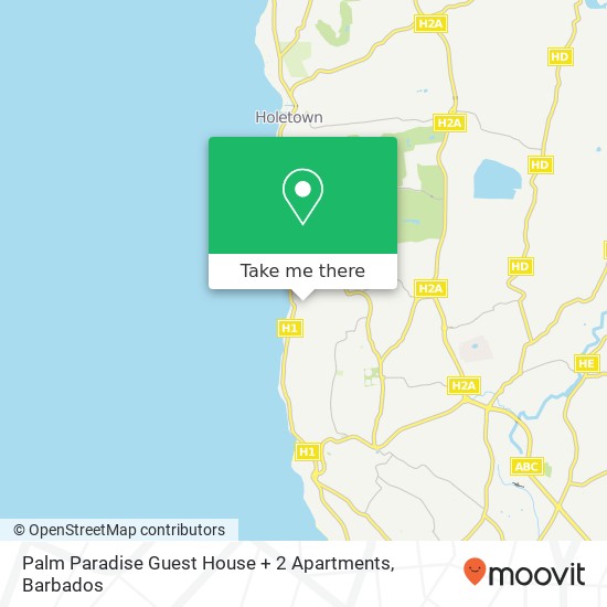 Palm Paradise Guest House + 2 Apartments map