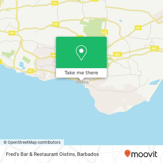 Fred's Bar & Restaurant Oistins map