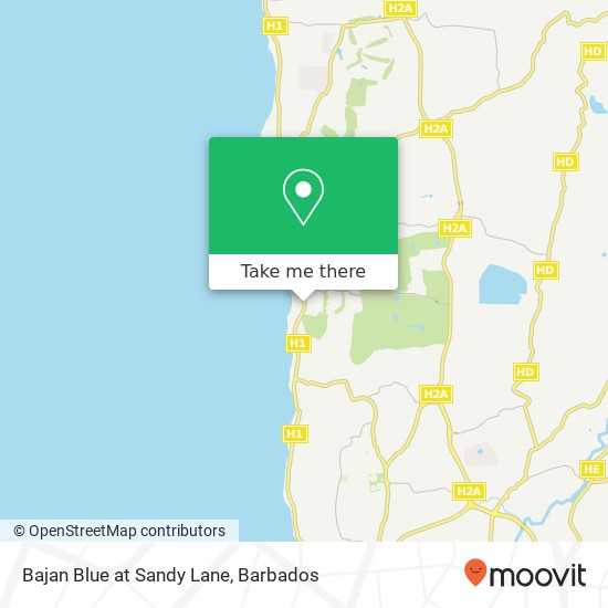 Bajan Blue at Sandy Lane map
