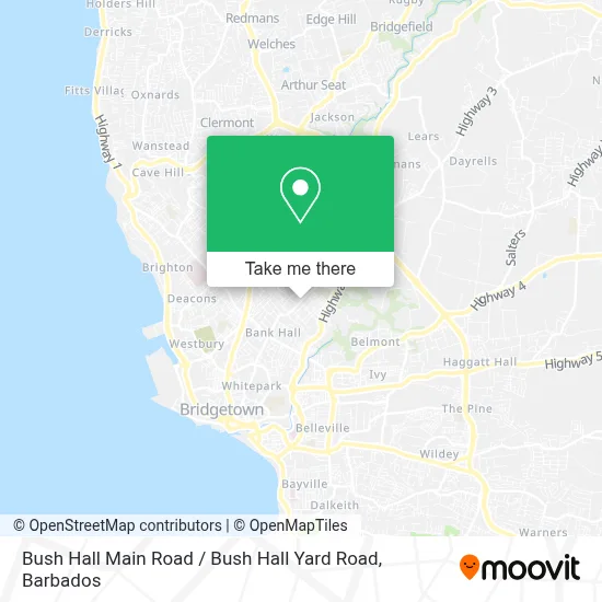 Bush Hall Main Road / Bush Hall Yard Road map