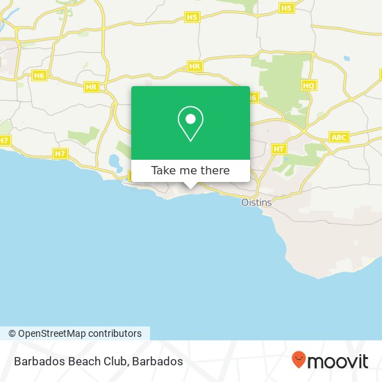 Barbados Beach Club map