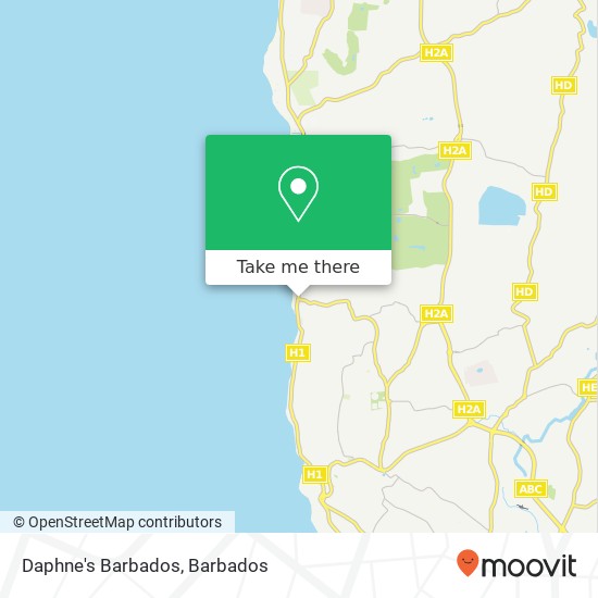 Daphne's Barbados map