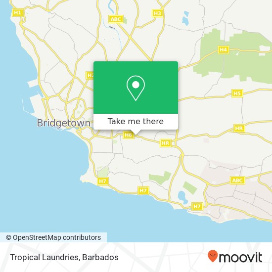 Tropical Laundries map