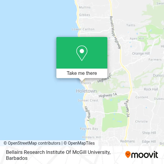 Bellairs Research Institute Of McGill University map