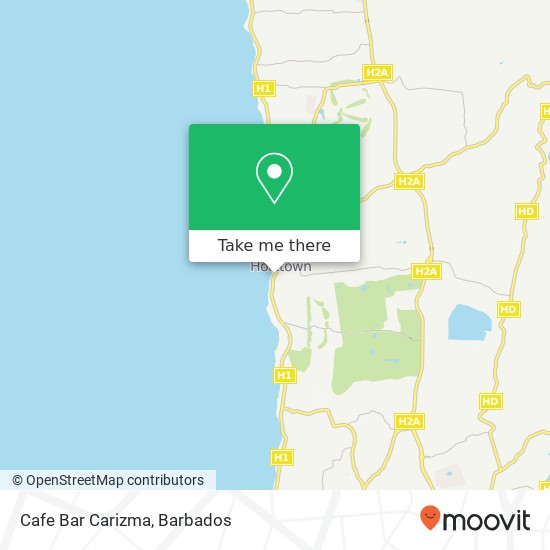 Cafe Bar Carizma map