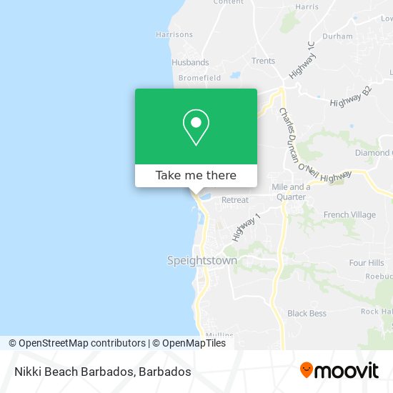 Nikki Beach Barbados map