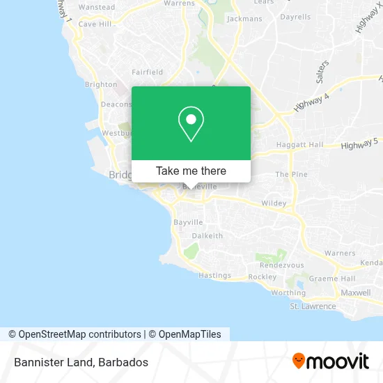 Bannister Land map