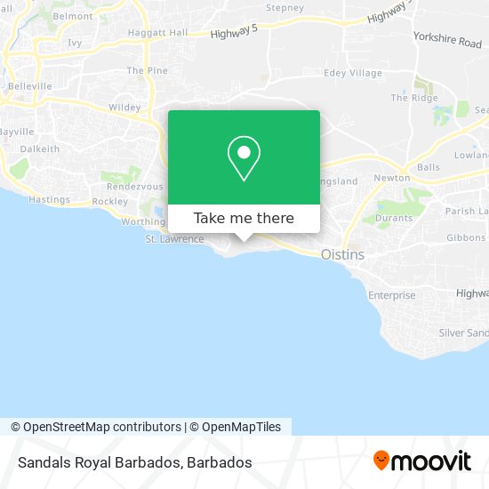 Sandals Royal Barbados map