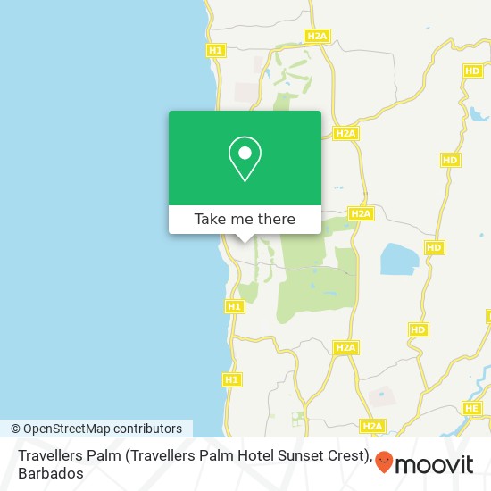 Travellers Palm (Travellers Palm Hotel Sunset Crest) map