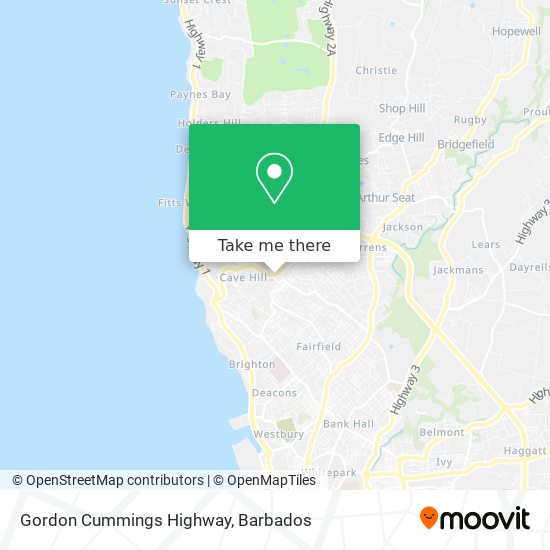 Gordon Cummings Highway map